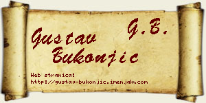 Gustav Bukonjić vizit kartica